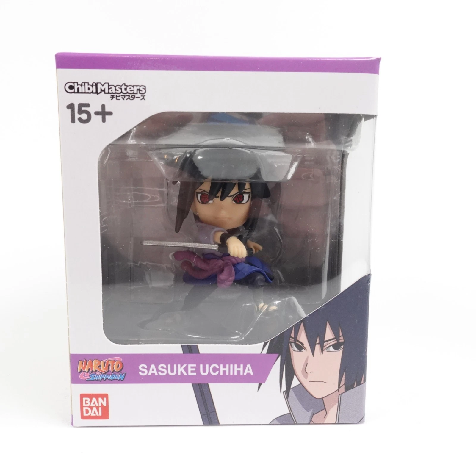 Naruto Shippuden Chibi Masters Sasuke Uchiha Action Figure – Bandai Mini Collectible Figure